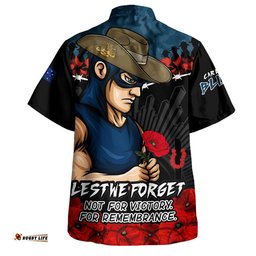 RugbyLife Shop Carlton Hawaiian Shirt ANZAC Day Not For Victory For Remembrance