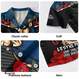RugbyLife Shop Carlton Hawaiian Shirt ANZAC Day Not For Victory For Remembrance