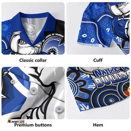 RugbyLife Shop Canterbury-Bankstown Bulldogs Hawaiian Shirt NAIDOC Week 50 Years Of Deadly Indigenous Pattern