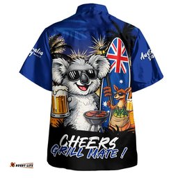RugbyLife Shop Australia Hawaiian Shirt Australia Day Coastal BBQ Beer Summer Vibes