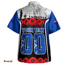 RugbyLife Shop Canterbury-Bankstown Bulldogs Hawaiian Shirt Lest We Forget In Honor And Remembrance