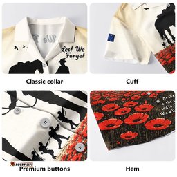 RugbyLife Shop Australia Hawaiian Shirt Lest We Forget Light Horse Dawn Field