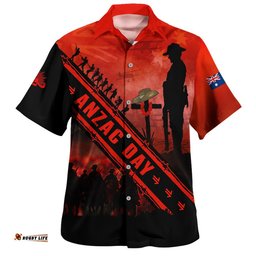 RugbyLife Shop Australia Hawaiian Shirt Anzac Day Dawn Of Sacred Remembrance