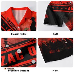 RugbyLife Shop Australia Hawaiian Shirt Anzac Day Dawn Of Sacred Remembrance
