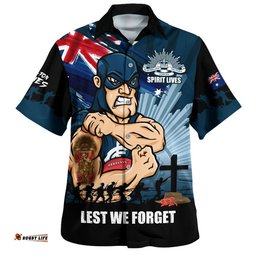 RugbyLife Shop Carlton Hawaiian Shirt ANZAC Day Honour And Football Legacy
