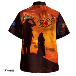 RugbyLife Shop Australia Hawaiian Shirt Australia Remembers In Sacred Dawn