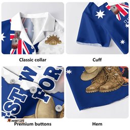 RugbyLife Shop Australia Hawaiian Shirt Two Sides Of Service Anzac Day Remembrance