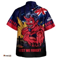 RugbyLife Shop Melbourne Hawaiian Shirt ANZAC Day Honour And Football Legacy