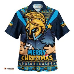 RugbyLife Shop Gold Coast Titans Hawaiian Shirt Merry Christmas Festive Spirit Edition