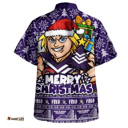 RugbyLife Shop Fremantle Hawaiian Shirt Festive Holiday Merry Christmas Vibe