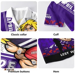RugbyLife Shop Fremantle Hawaiian Shirt Anzac Day Lest We Forget Memorial