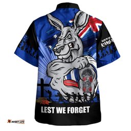 RugbyLife Shop North Melbourne Hawaiian Shirt ANZAC Day Honour And Football Legacy