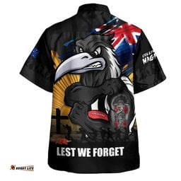 RugbyLife Shop Collingwood Hawaiian Shirt ANZAC Day Honour And Football Legacy