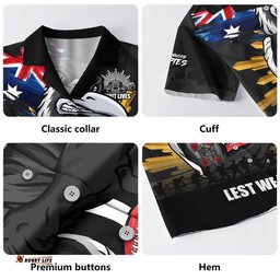 RugbyLife Shop Collingwood Hawaiian Shirt ANZAC Day Honour And Football Legacy