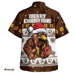 RugbyLife Shop Hawthorn Hawaiian Shirt Special Ugly Christmas Holiday Footy Fans