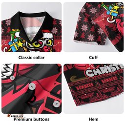 RugbyLife Shop Essendon Hawaiian Shirt Festive Holiday Merry Christmas Vibe