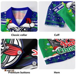 RugbyLife Shop New Zealand Warriors Hawaiian Shirt Merry Christmas Game Day Knit Style Team Edition