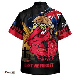 RugbyLife Shop Essendon Hawaiian Shirt ANZAC Day Honour And Football Legacy