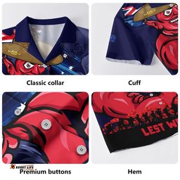 RugbyLife Shop Melbourne Hawaiian Shirt ANZAC Inspired Football Fan Memorial Design