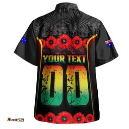 RugbyLife Shop Penrith Panthers Hawaiian Shirt Lest We Forget In Honor And Remembrance