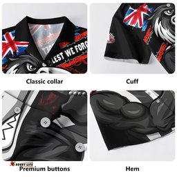 RugbyLife Shop Collingwood Hawaiian Shirt Lest We Forget Eternal Honor