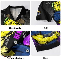 RugbyLife Shop Parramatta Eels Hawaiian Shirt Anzac Day Purple Poppy And Animals That Served