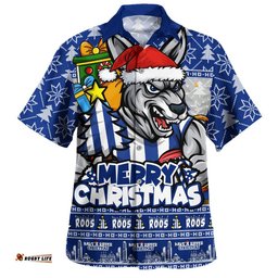RugbyLife Shop North Melbourne Hawaiian Shirt Festive Holiday Merry Christmas Vibe