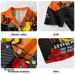 RugbyLife Shop GWS GIANTS Hawaiian Shirt ANZAC Day Not For Victory For Remembrance