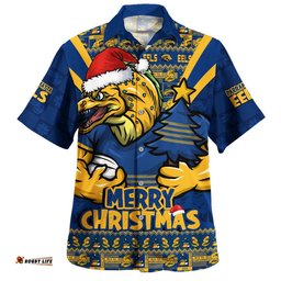 RugbyLife Shop Parramatta Eels Hawaiian Shirt Merry Christmas Festive Spirit Edition