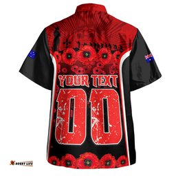 RugbyLife Shop St. George Illawarra Dragons Hawaiian Shirt Lest We Forget In Honor And Remembrance