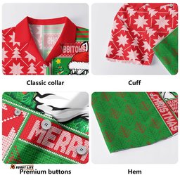 RugbyLife Shop South Sydney Rabbitohs Hawaiian Shirt Christmas Magic Knit Style Winter Glow