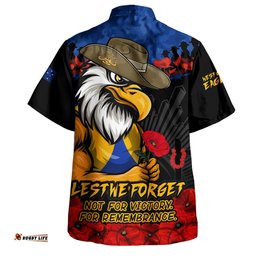 RugbyLife Shop West Coast Eagles Hawaiian Shirt ANZAC Day Not For Victory For Remembrance