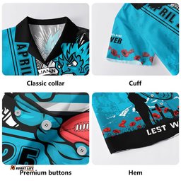 RugbyLife Shop Port Adelaide Hawaiian Shirt Anzac Day Lest We Forget Memorial