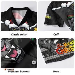 RugbyLife Shop Penrith Panthers Hawaiian Shirt Santa Scoring Touchdown On Christmas Game Day