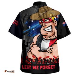 RugbyLife Shop St Kilda Hawaiian Shirt ANZAC Inspired Football Fan Memorial Design