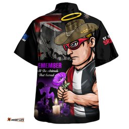 RugbyLife Shop St Kilda Hawaiian Shirt Anzac Day In Memory Of Animals That Served