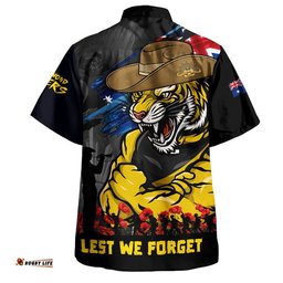 RugbyLife Shop Richmond Hawaiian Shirt ANZAC Inspired Football Fan Memorial Design