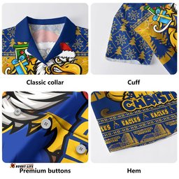 RugbyLife Shop West Coast Eagles Hawaiian Shirt Festive Holiday Merry Christmas Vibe