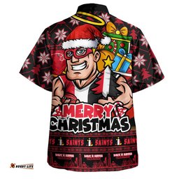RugbyLife Shop St Kilda Hawaiian Shirt Festive Holiday Merry Christmas Vibe