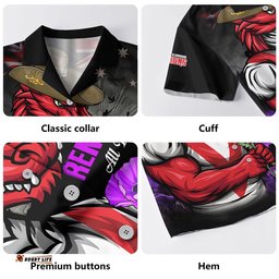 RugbyLife Shop St. George Illawarra Dragons Hawaiian Shirt Anzac Day Purple Poppy And Animals That Served