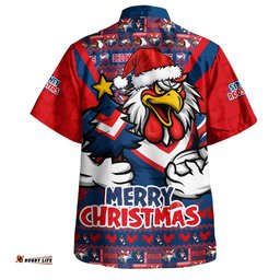 RugbyLife Shop Sydney Roosters Hawaiian Shirt Merry Christmas Festive Spirit Edition