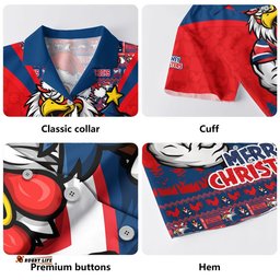 RugbyLife Shop Sydney Roosters Hawaiian Shirt Merry Christmas Festive Spirit Edition