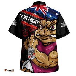 RugbyLife Shop Queensland Maroons Hawaiian Shirt Anzac Remembrance Of The Fallen