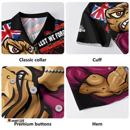 RugbyLife Shop Queensland Maroons Hawaiian Shirt Anzac Remembrance Of The Fallen
