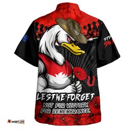 RugbyLife Shop Sydney Swans Hawaiian Shirt ANZAC Day Not For Victory For Remembrance