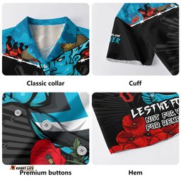 RugbyLife Shop Port Adelaide Hawaiian Shirt ANZAC Day Not For Victory For Remembrance