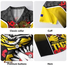 RugbyLife Shop Richmond Hawaiian Shirt Lest We Forget In Eternal Honor And Duty
