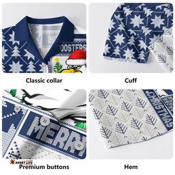 RugbyLife Shop Sydney Roosters Hawaiian Shirt Christmas Magic Knit Style Winter Glow