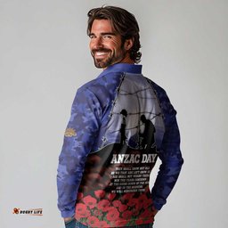 ANZAC Day Long Sleeve Polo Shirt Lest We Forget DT05