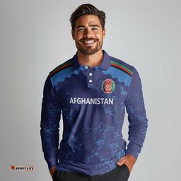 Afghan Atalans Cricket Custom Long Sleeve Polo Shirt Afghanistan Map with Sporty Style LT9